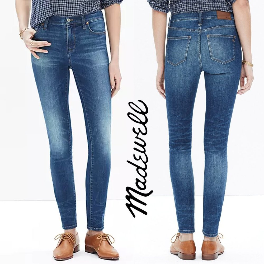 Madewell 9" High Riser Skinny Jeans Dayton Wash Size 24